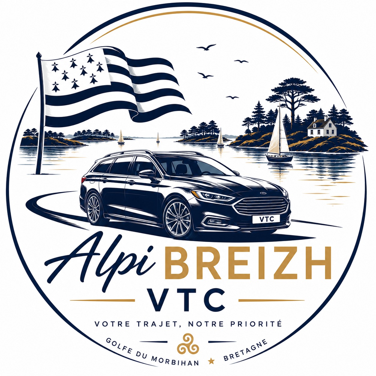 Logo AlpiBreizh VTC - chauffeur VTC à Vannes, Morbihan, Bretagne